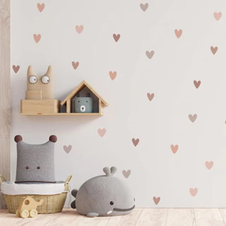 Kit 72 Corações Boho / Corações Coloridos Para Decoração Infantil