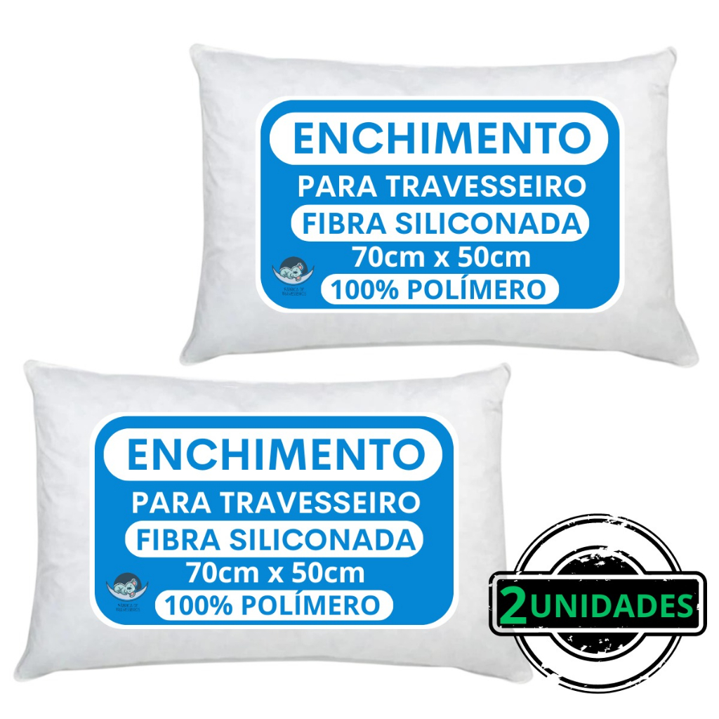 Kit 2 Travesseiro Alto Firme Antialergico 50x70cm extra macio tecido TNT