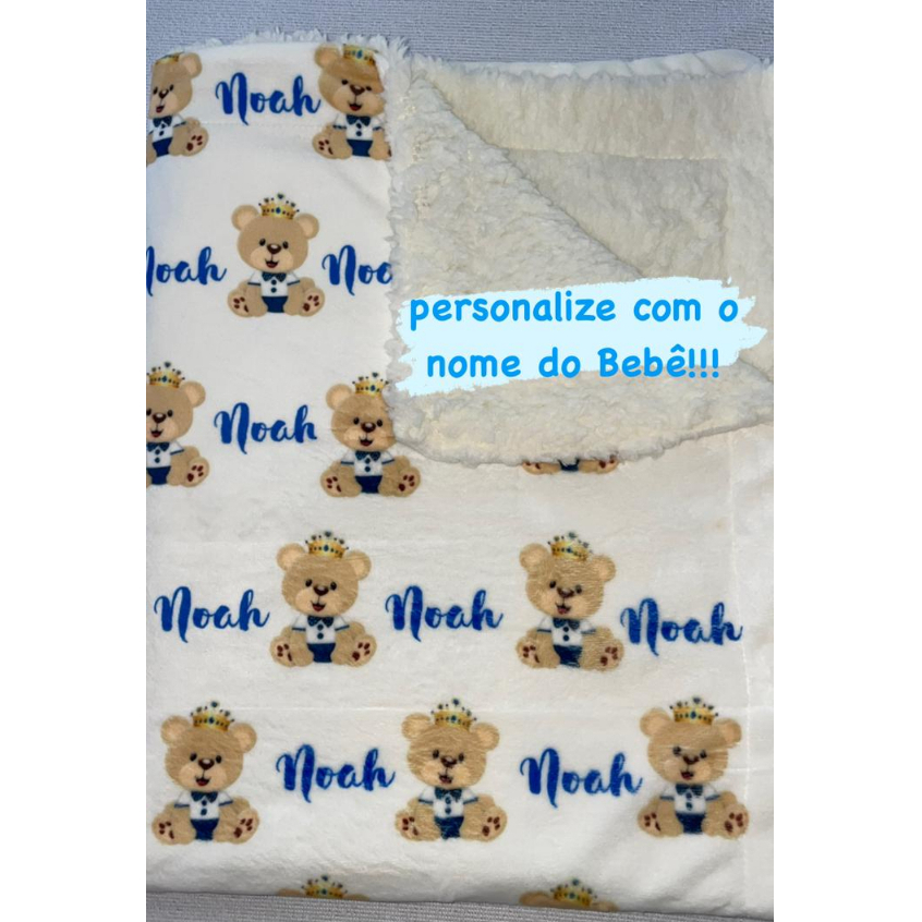 Manta personalizada para Bebê coloque o nome do seu Bebê