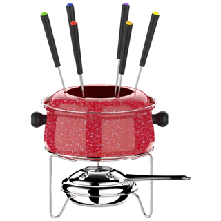 Conjunto de Fondue Médio Caçarola 0,95 L 10 Peças Colorstone Vermelho HH7814 Euro