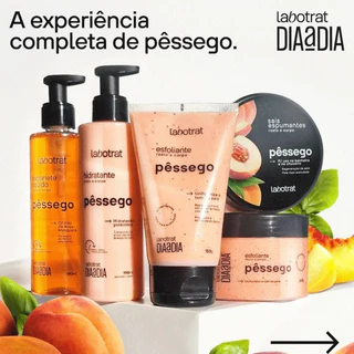 Kit Banho Labotrat de Pêssego (Uniformiza o Tom da Pele) Rosto e Corpo Dia a Dia