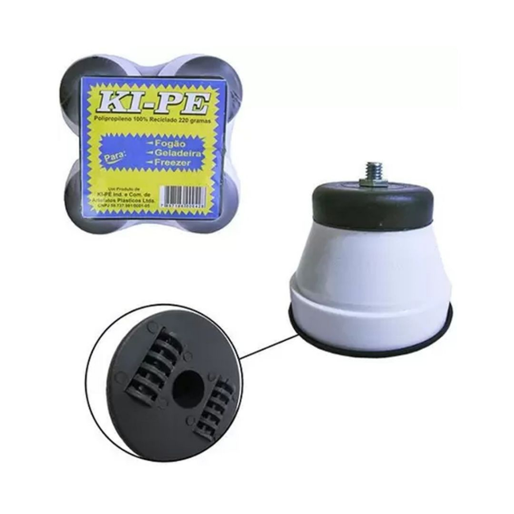 Kit 4 Pés Fogão Geladeira Freezer Com Rodinhas Universal