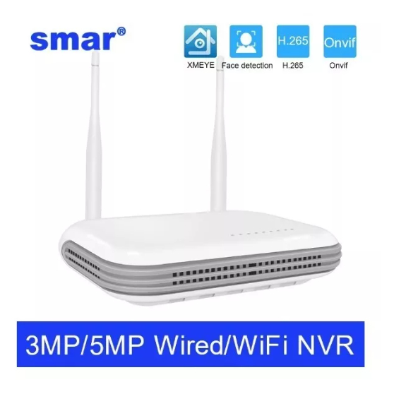Gravador Nvr Wi-fi Para P/ 08 Câmeras Ip Hd 1080p