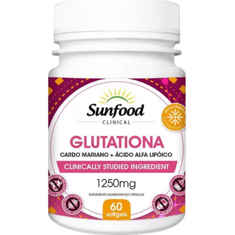 Glutationa (cardo Mariano+ácido Alfa Lipóico) 1250mg Com 60caps Sunfood