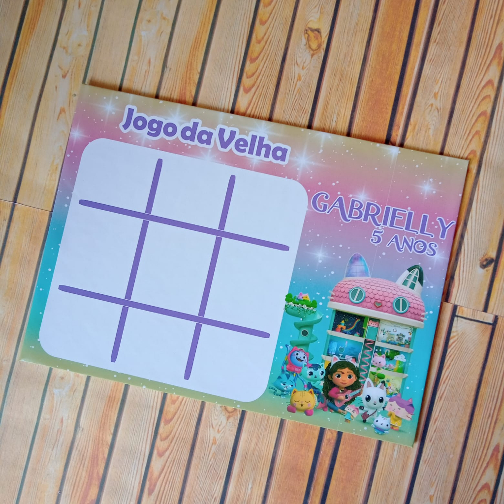 Jogo da Velha a Casa Mágica da Gabi - Kit com 10 Jogos