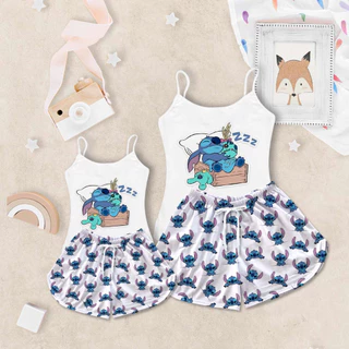 Conjunto Kit Tal Mãe e Filha Pijama Feminino Stitch em Oferta na Shopee