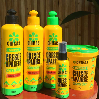Kit de Crescimento Capilar e Nutrição Completo Cresce e Aparece Chikas Cosmeticos