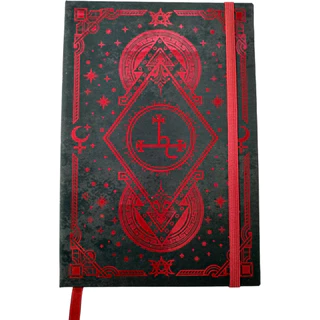 Caderneta Caderno Grimorio Sigilo de Lilith Tipo Moleskine Sketchbook Bullet Journal Scrapbook