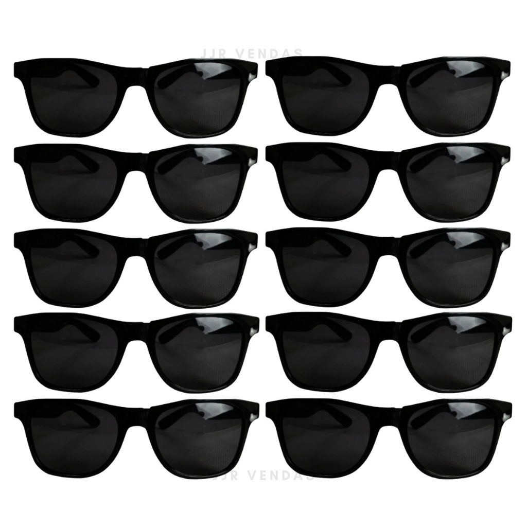 Kit 10 Oculos Lente Escuro Festas Baladas Casamentos Raves