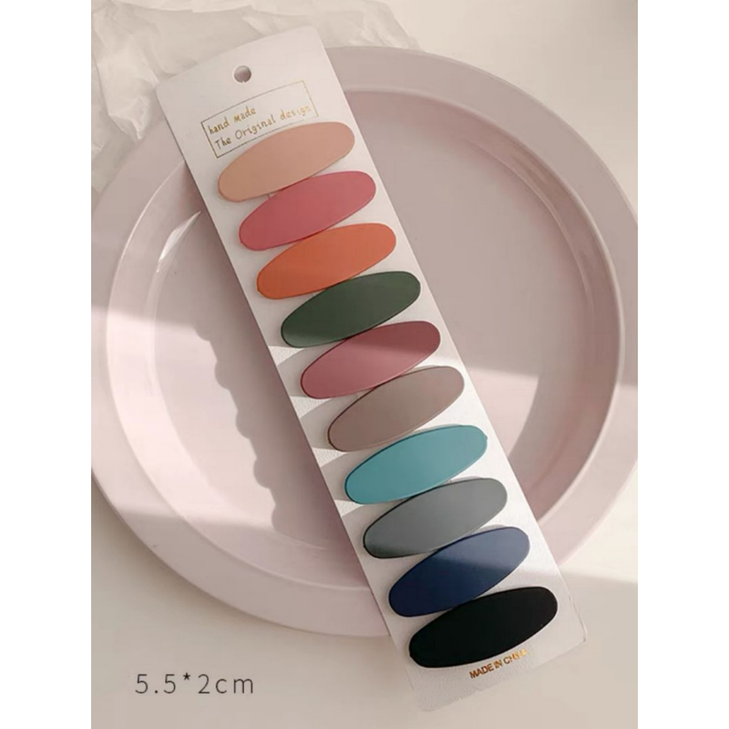 10 Pçs/Set INS Estilo Coreano Mulheres Acrílico Simples BB Grampo De Cabelo Presilha