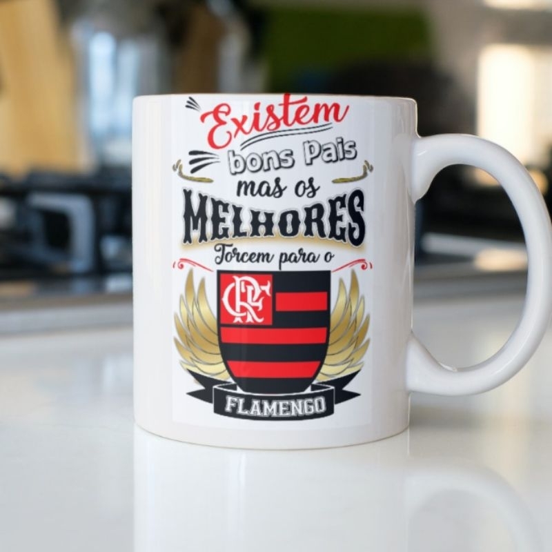 Caneca Porcelana Dia Dos Pais Flamengo | Shopee Brasil