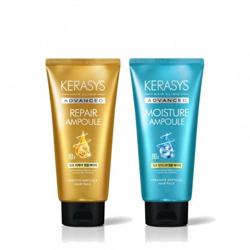 Kit Kerasys Advanced Ampoule Máscara Moisture 300ml + Máscara Repair