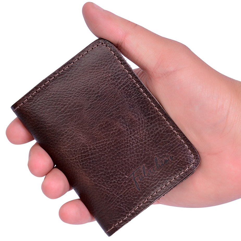 Porta Cartão Masculino FL Slim Couro Legitimo Pequeno Executivo de Bolso