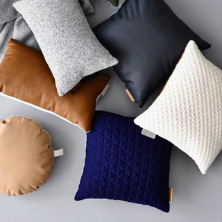 Kit: 04 Almofada Decorativas Sofa Sala Jaccard Tecido Oxford Macio Cheia 45x45cm
