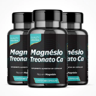 Treonato Magnesio - Auxilia Na Memoria 3 Potes 120 Cápsulas