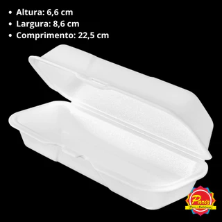 10 Hamburgueira HM-04 Embalagem Isopor para Delivery 10un - Meiwa