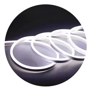 11 a 20 Metros Mangueira Fita LED Neon Flex Branco Frio 6500K 110/220V Acompanha conector tomada