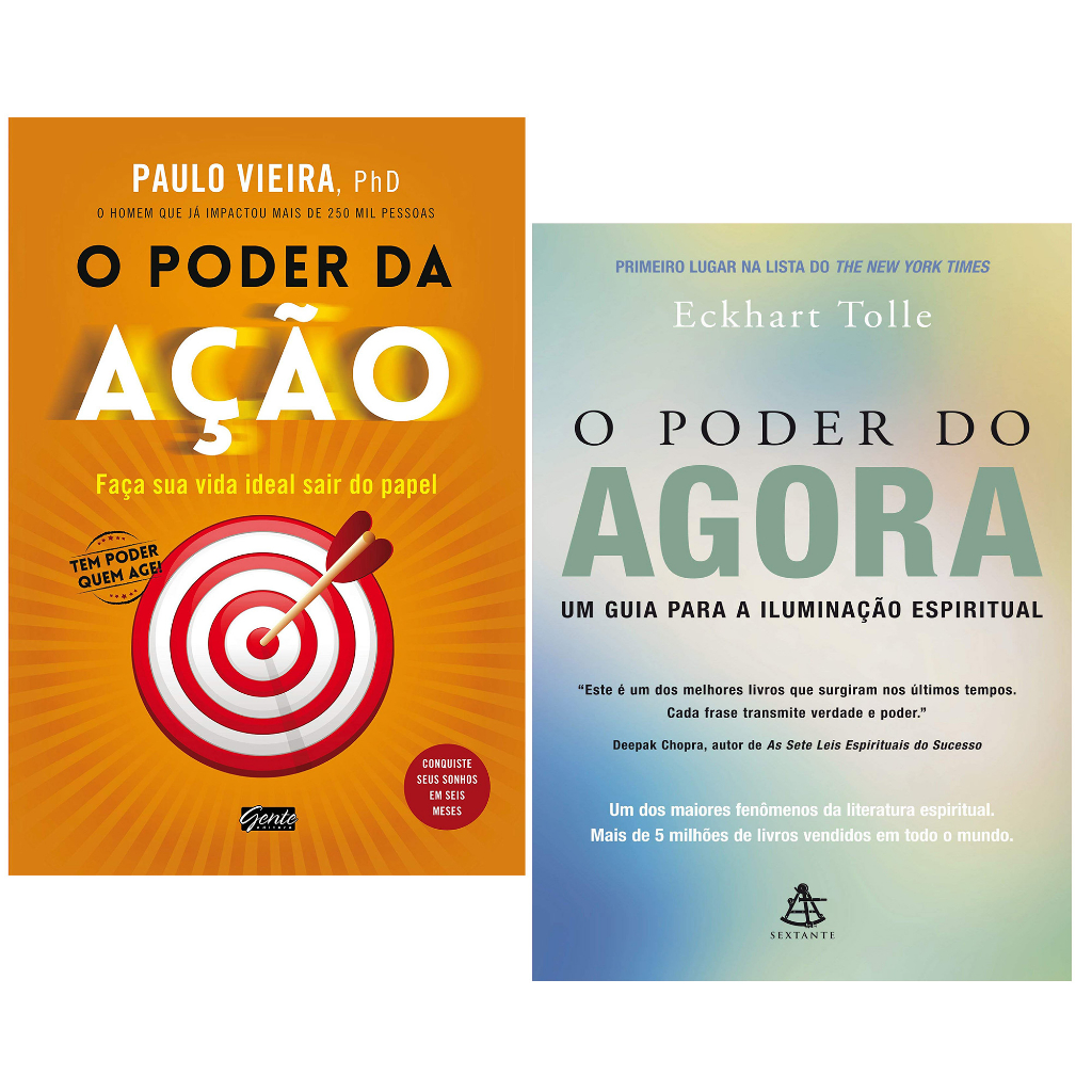 Livro O Poder da Ação + O Poder do Agora | Shopee Brasil