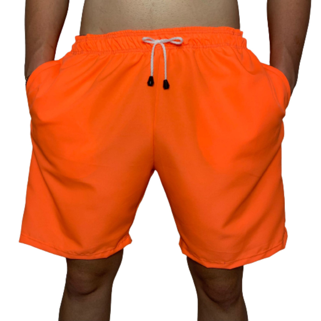 Short Tactel Grosso Masculino Mauricinho Adulto Surf Praia Piscina Cores Lisas Secagem Rápida Academia Treino