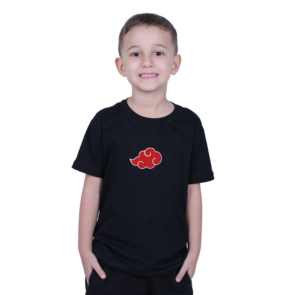 Camiseta naruto akatsuki nuvens vermelhas