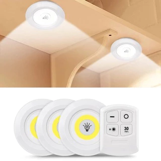 Kit 3 Lâmpada Luminária Led Spot Sem Fio Controle Remoto
