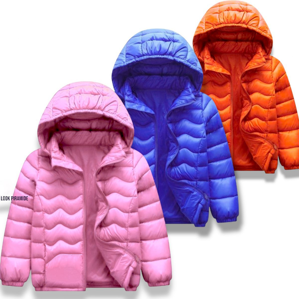 Jaqueta Bobojaco Liso Infantil Quentinha Inverno Infantil capuz ...