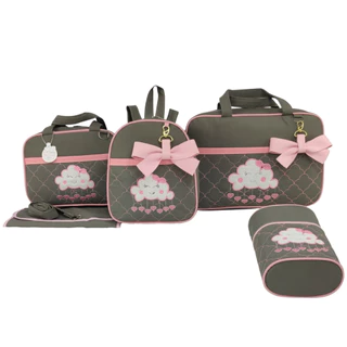 Bolsa Maternidade 5 Pçs Nuvem Menina