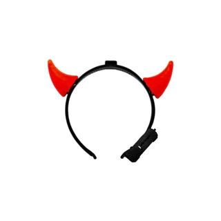 Faixa Tiara Chifre Diabinha Com Luz Led Carnaval Halloween e festas
