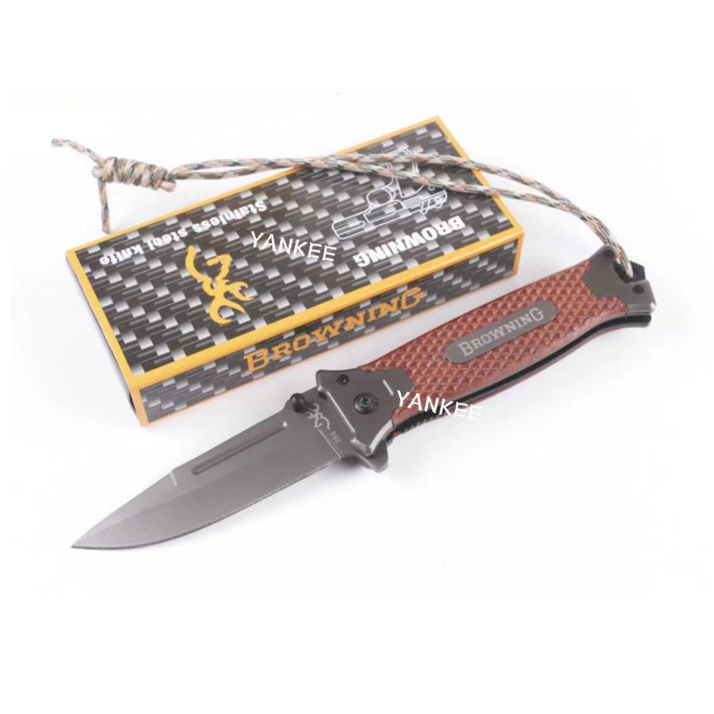 Canivete Dobrável de Abertura Rápida Browning 364 Cabo Madeira Marrom