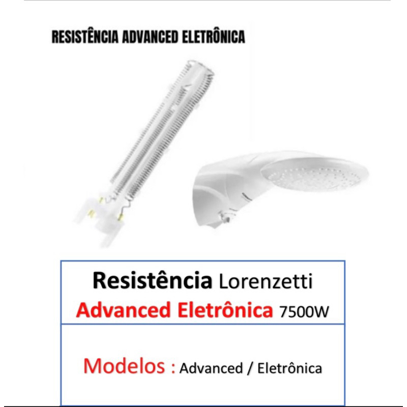 Resistência Advanced Eletrônico 220v 7500w Tipo Lorenzetti