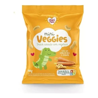 Mini Veggies Snack Vegetais Grão De Bico E Cenoura 6x18g - Nhamimami em Oferta na Shopee