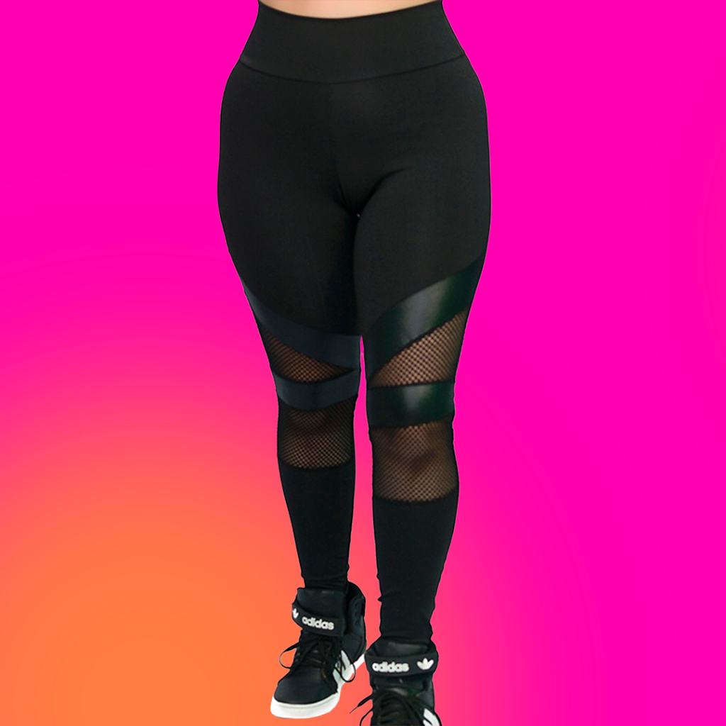 Calça Legging Fitness Rose Tela