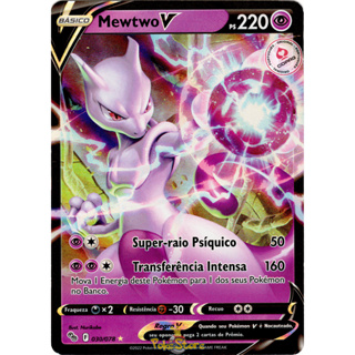 Carta Pokemon Mewtwo V Português Card Original Copag Pokémon Go