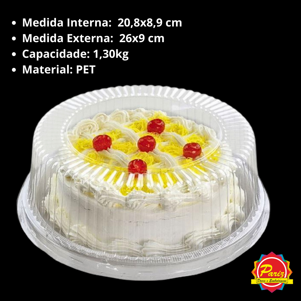 10 Embalagem NP-40A Torta/Bolo Pequena Alta 10un - NovaPack