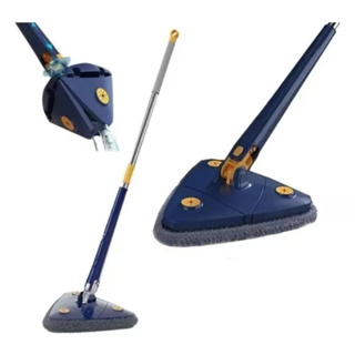 Esfregão Triangulo Mop De Limpeza Ajustável Giratória 360°