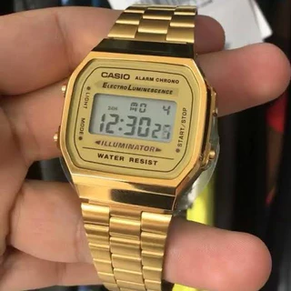 Relógio Casio Vintage Retrô A168 linha Premium Unissex Dourado