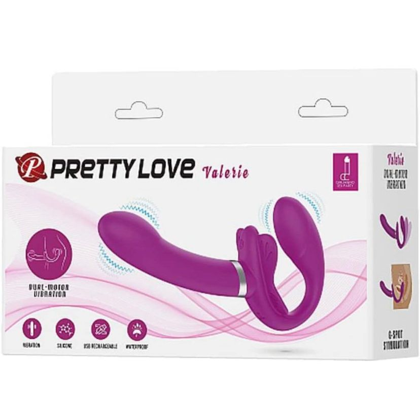 Vibrador Duplo Feminino Tipo Cinta Strapless Strapon | Pretty Love Valerie