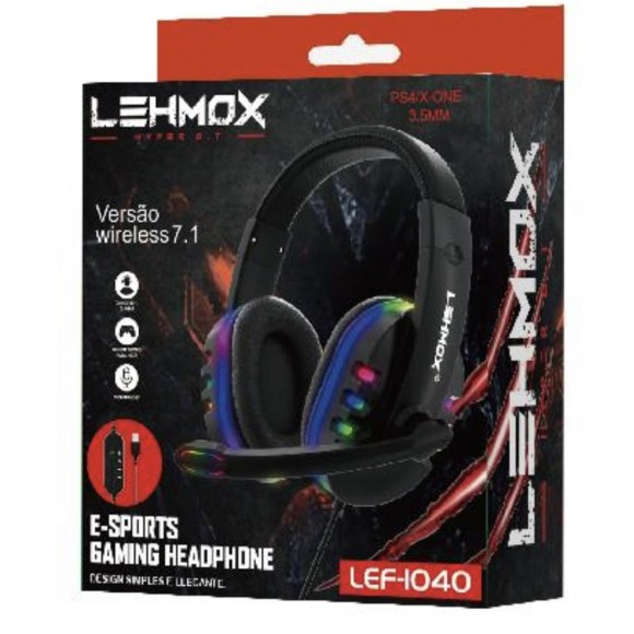 Fone De Ouvido Gamer entrada usb 7.1 Para Pc Notebook Headset Lehmox ...