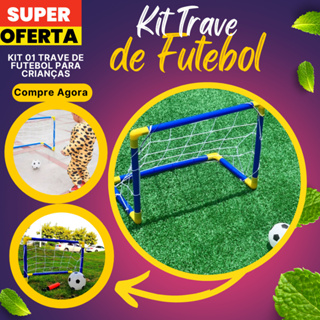 kit trave de Futebol + Bolinha e Bomba de Encher Kit Golzinho Infantil