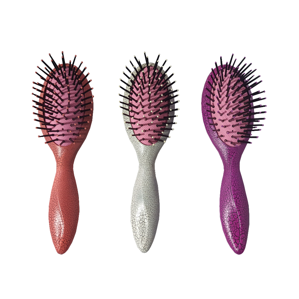 Escova de cabelo almofadada oval ovo de dinossauro pequeno facil levar na bolsa R7751