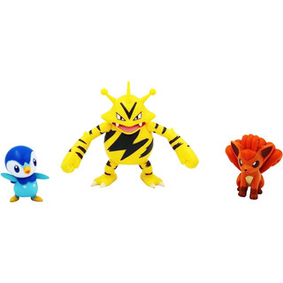 Pokémon Battle Figure 3-Pack (Piplup, Vulpix, Electabuzz) | Shopee Brasil