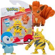 Pokémon Battle Figure 3-Pack (Piplup, Vulpix, Electabuzz) | Shopee Brasil
