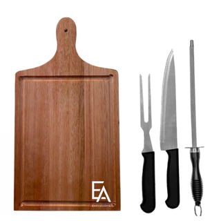 Kit Churrasco Tábua de Cozinha Corte de Carne