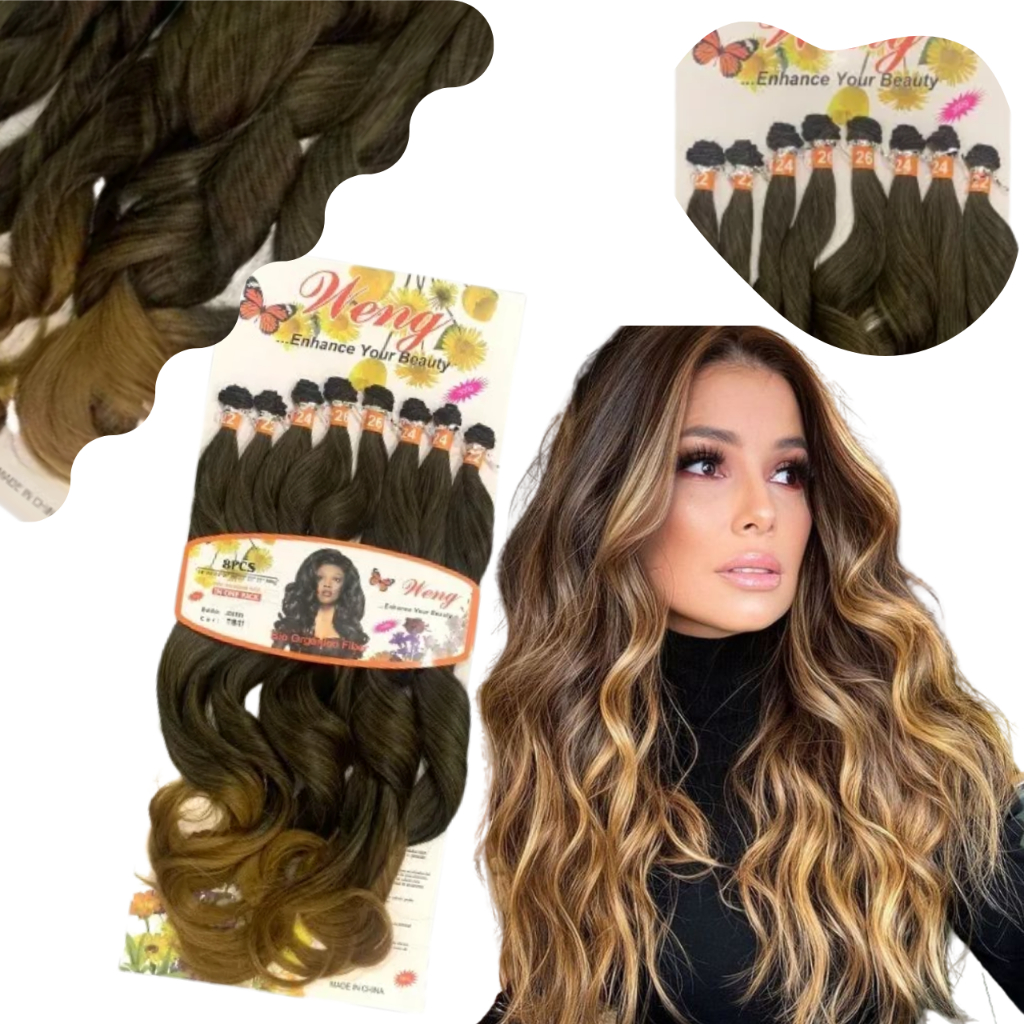 Cabelo Orgânico Liso Ondulado Weng 65cm - 260 gramas | Shopee Brasil