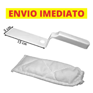 Limpador de Transpasse Espátula + Refil Lavável e Reutilizável Para Limpa Vidros Janelas Box e Portas de Correr