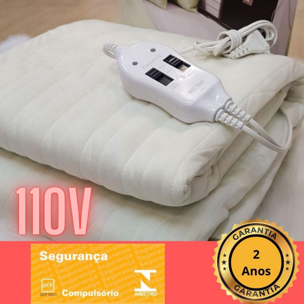 Lençol Térmico Casal 2 Temperaturas 110v Certificado pelo INMETRO ...