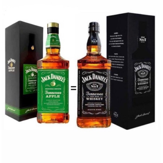 kit combo Jack Daniels Old No. 7 1l + 1 Jack Apple maçã verde