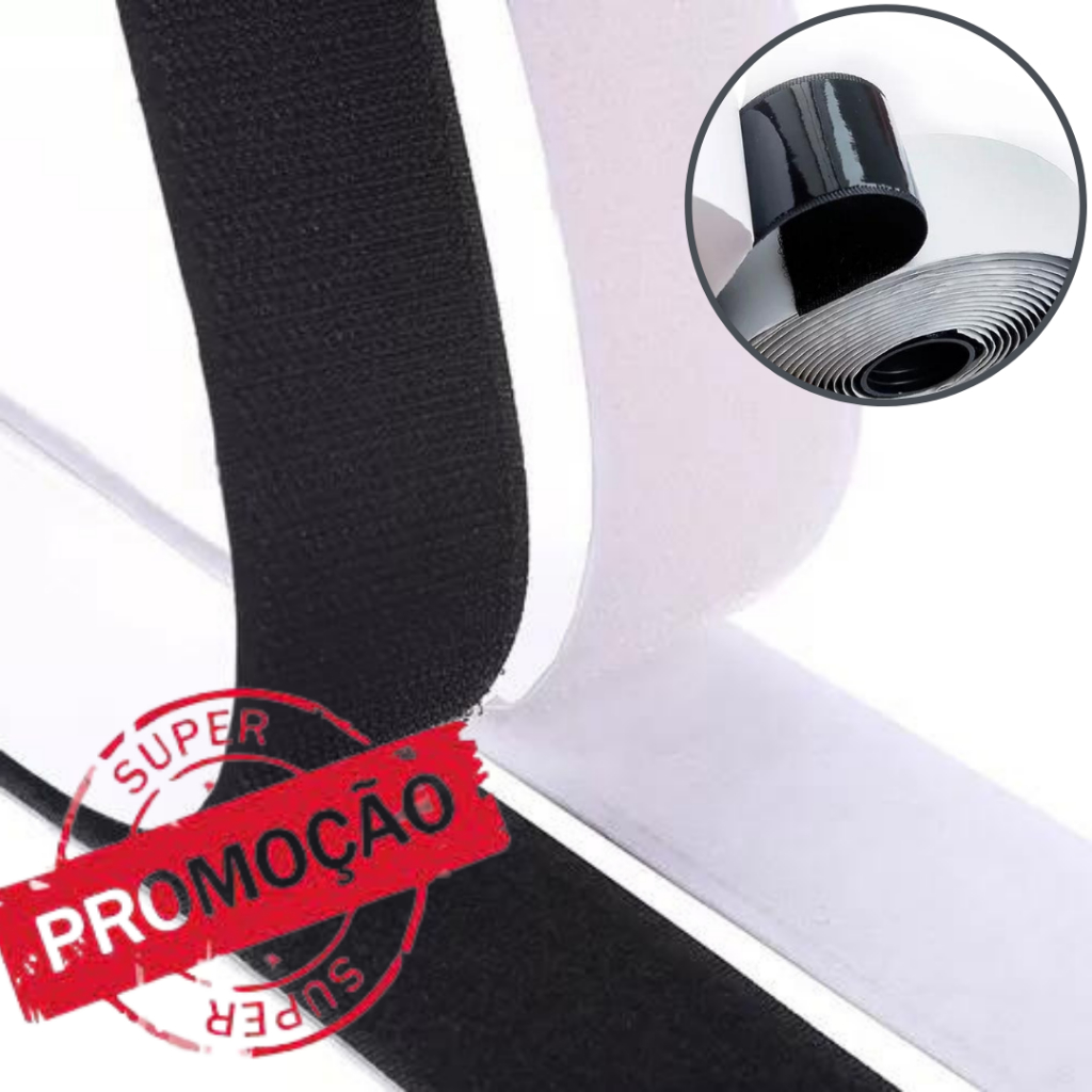 Fecho De Contato Adesivo 16mm Macho Fêmea Super Promoção
