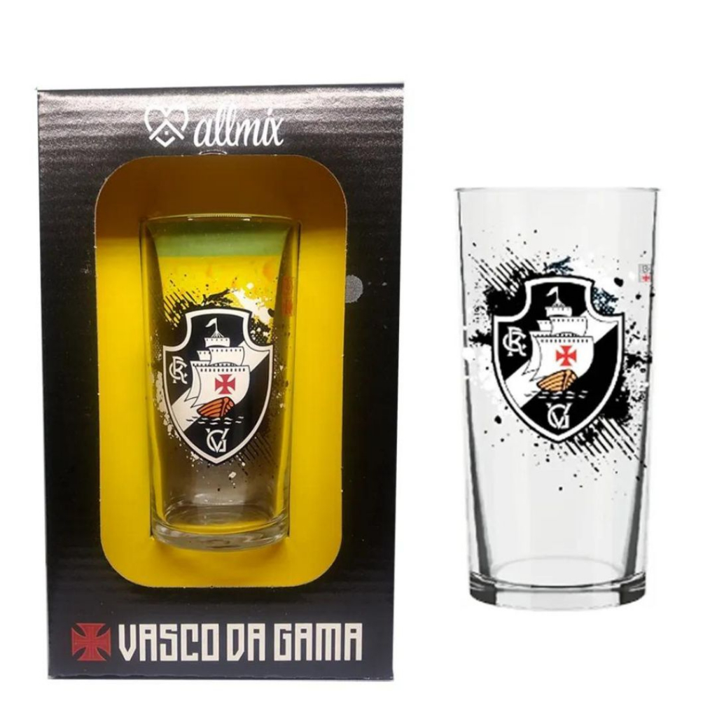 Jogo 6 Copos Chiques 374ml Amadeus Drinks Vidro Agua e Suco