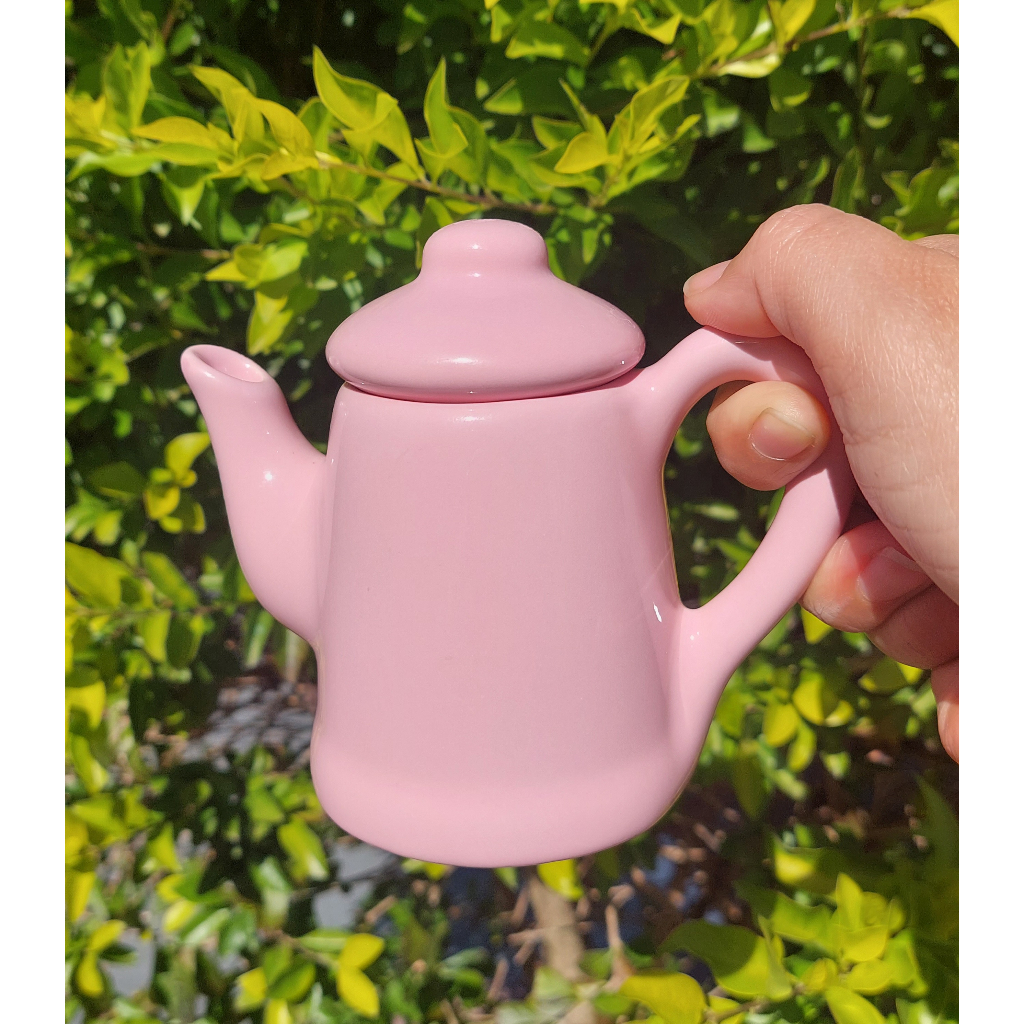 Conjunto de Chá em Porcelana com Bule Rosa Poá 700 ml